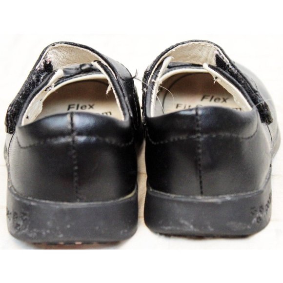 PediPed Black Mary Jane Shoes Toddler Girl sz 7.5 8 Bow Dress Flex Cushion Heel - Picture 4 of 12